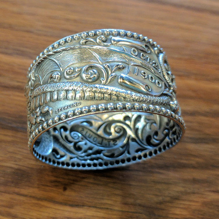 Antique high quality Dragon Sterling Silver Napkin Ring Veiled Prophet St. Louise 1900