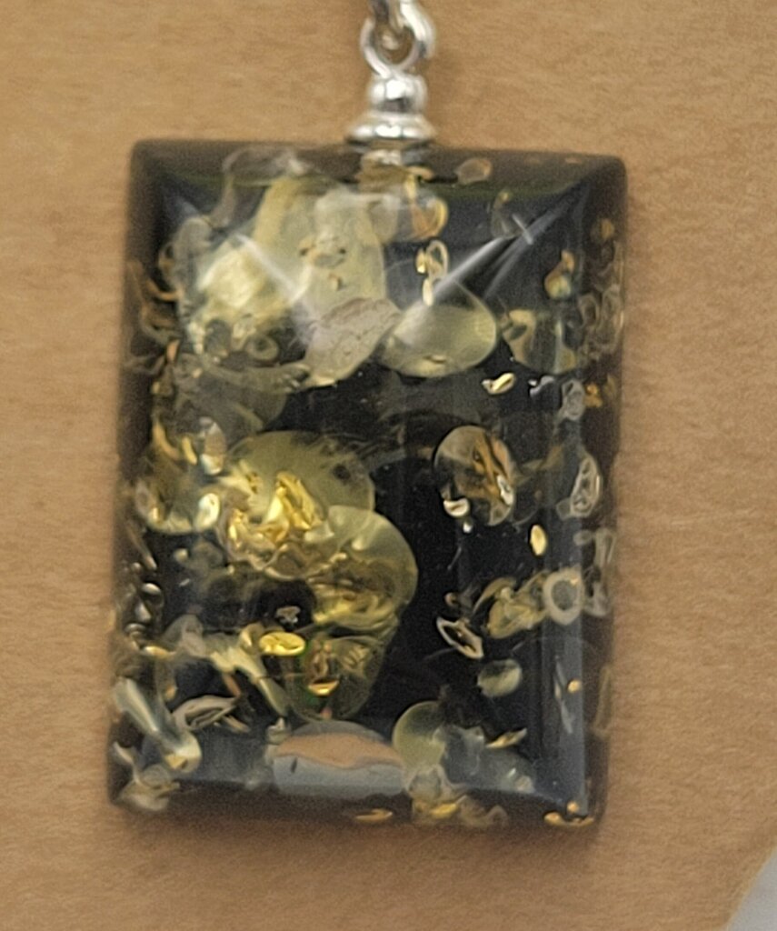Silver & Amber Earrings (LIT)