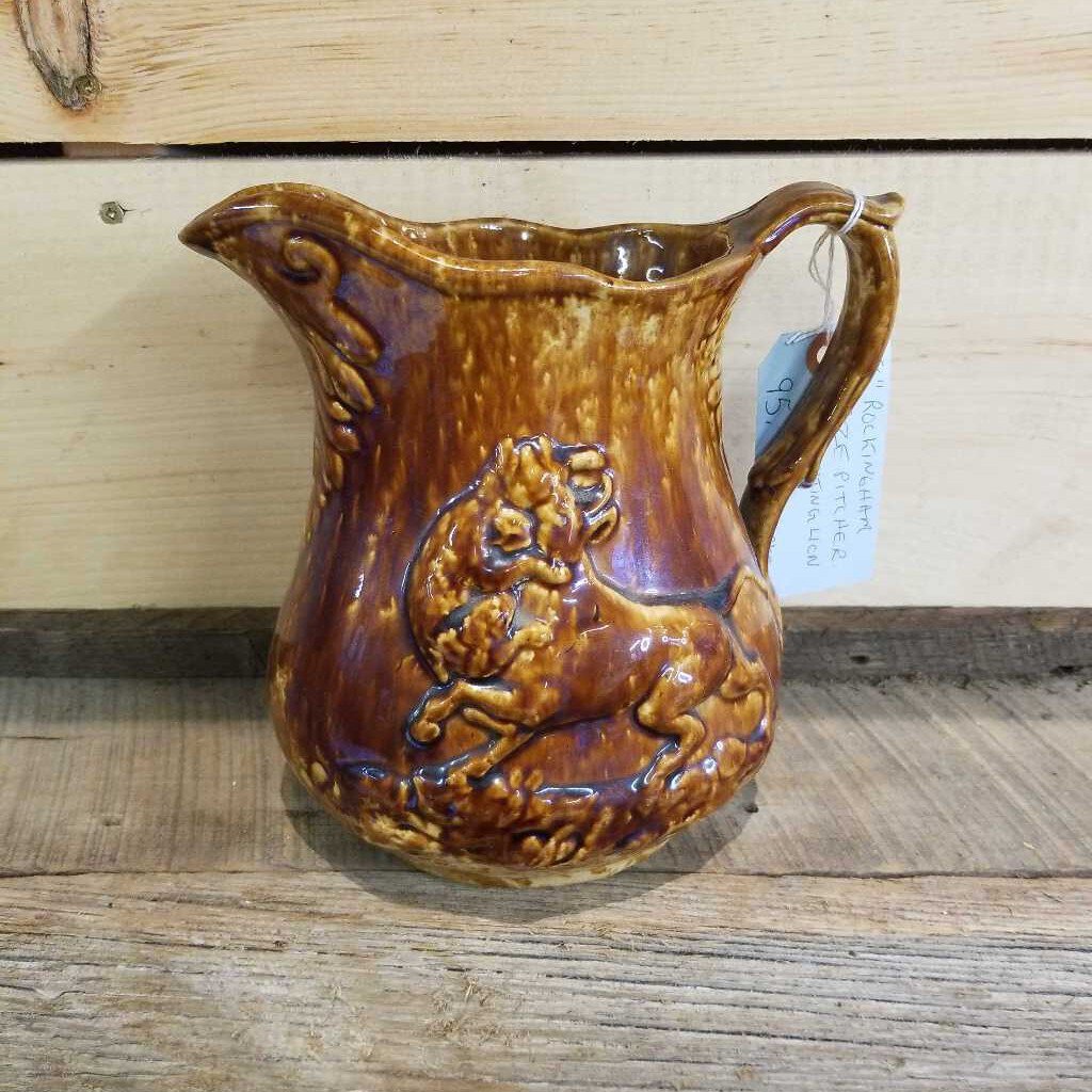 Rockingham 8 in Glaze d Pitcher