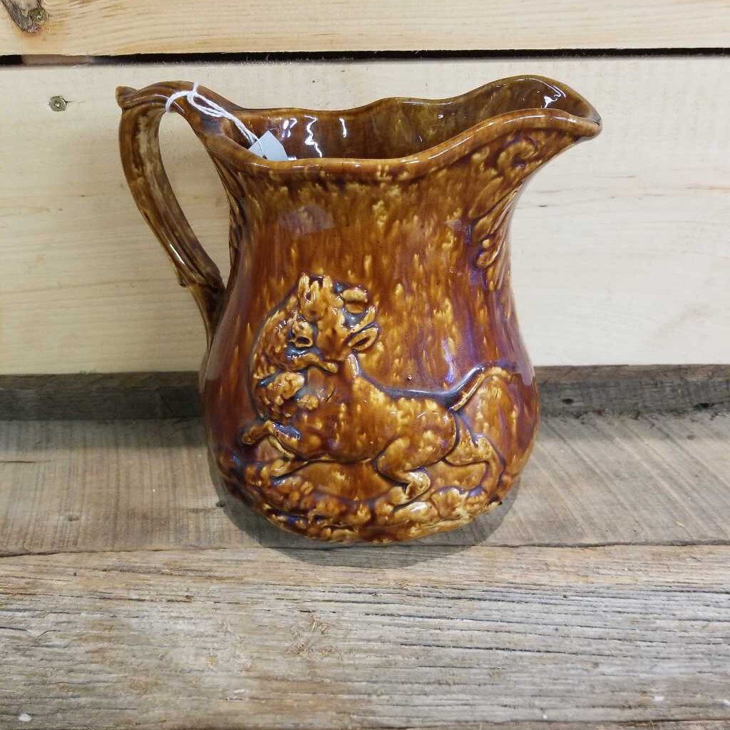 Rockingham 8 in Glaze d Pitcher