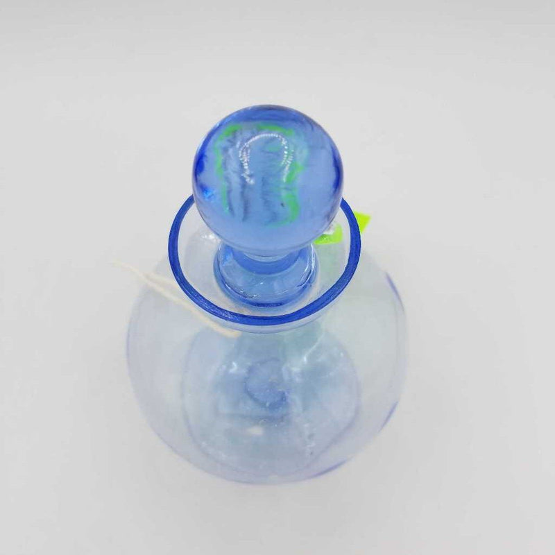Blue Glass Perfume Bottle (LIND) (M163)
