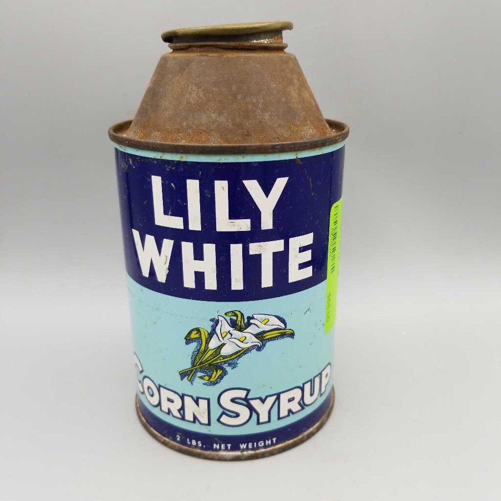 Lily white Corn Syrup Cone tin (JEF)