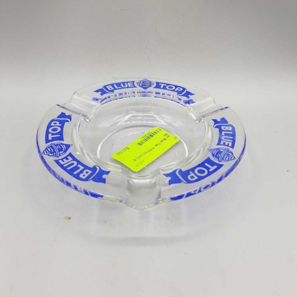 Blue Top Glass Ashtray (Jef)