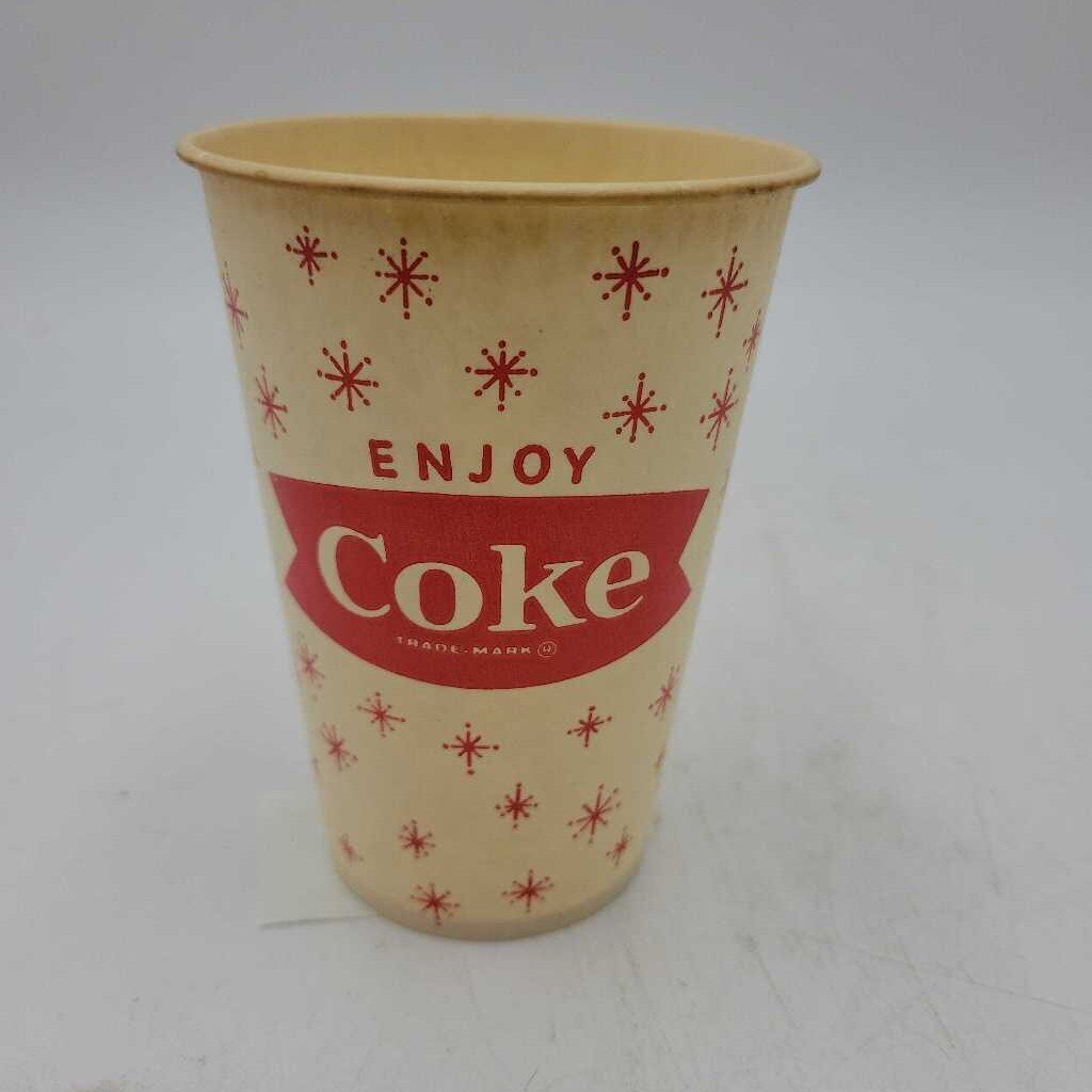 Vintage Enjoy Coke Wax Cup (JAS)