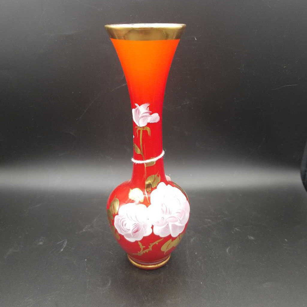 Red Floral Vase (GEC) G421