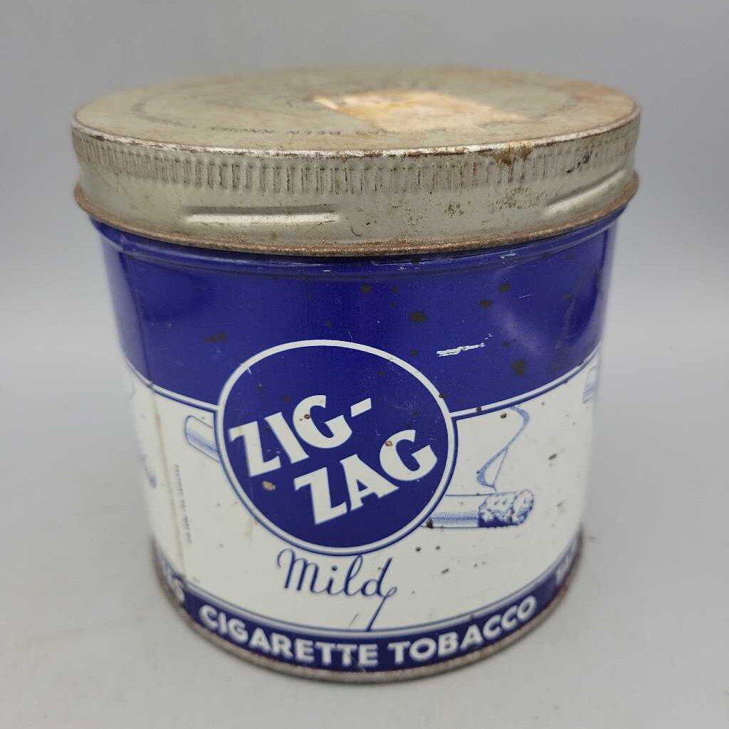 Zig Zag Round Tobacco Tin (JEF)