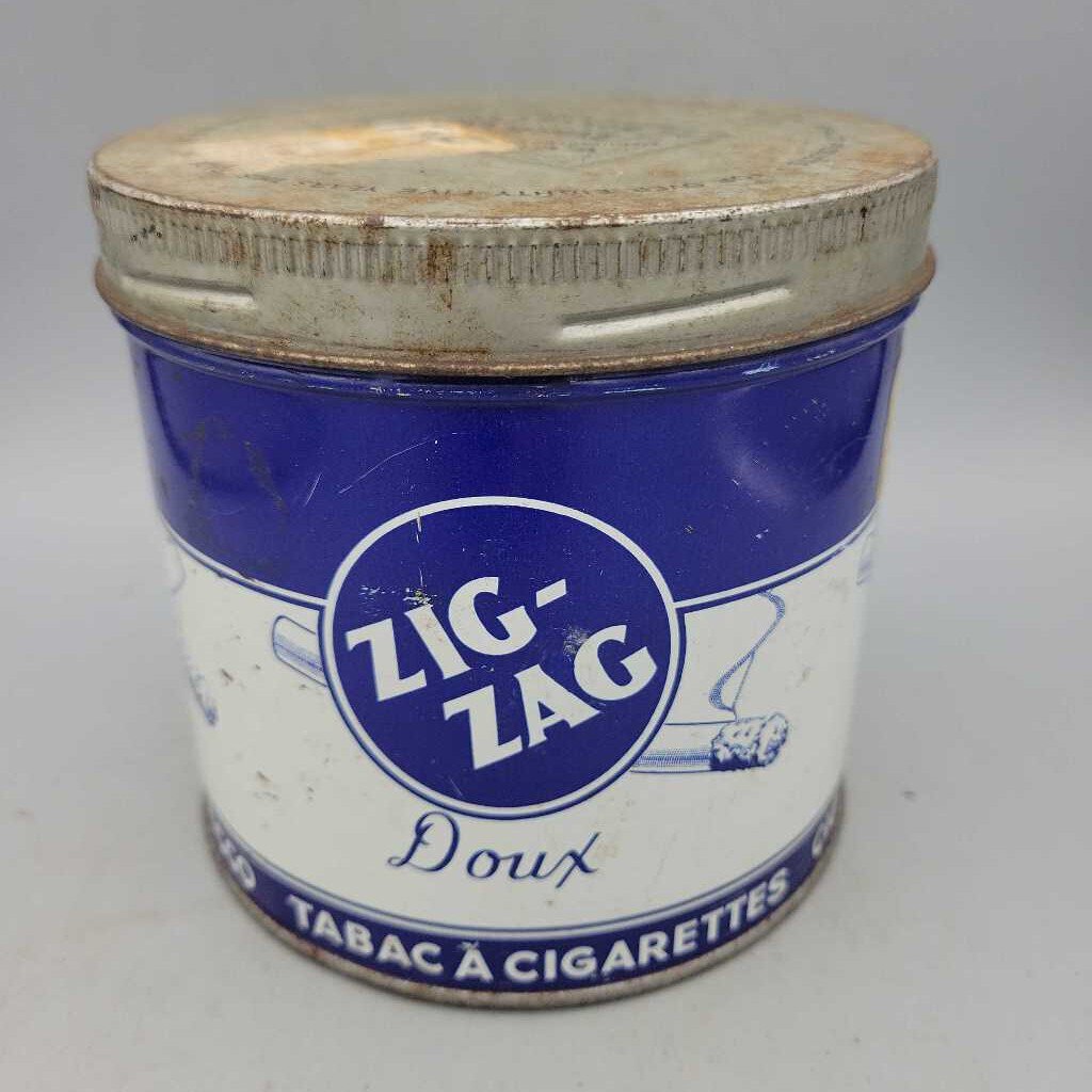 Zig Zag Round Tobacco Tin (JEF)