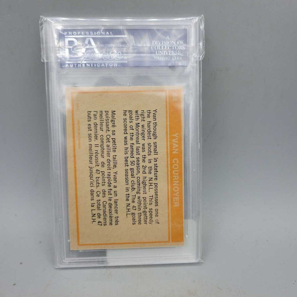 Hockey Card "Yvan Cournoyer " Graded 7. (5446)