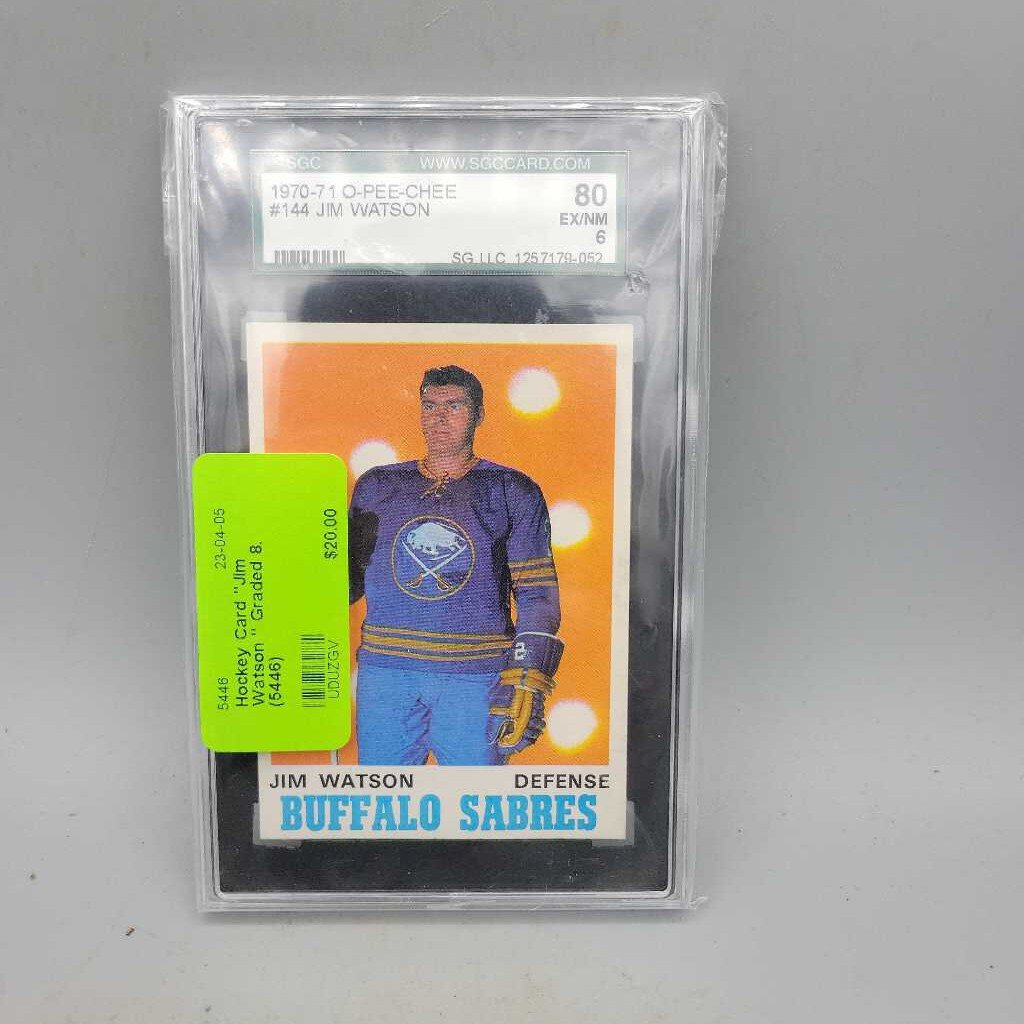 Hockey Card "Jim Watson " Graded 8. (5446)