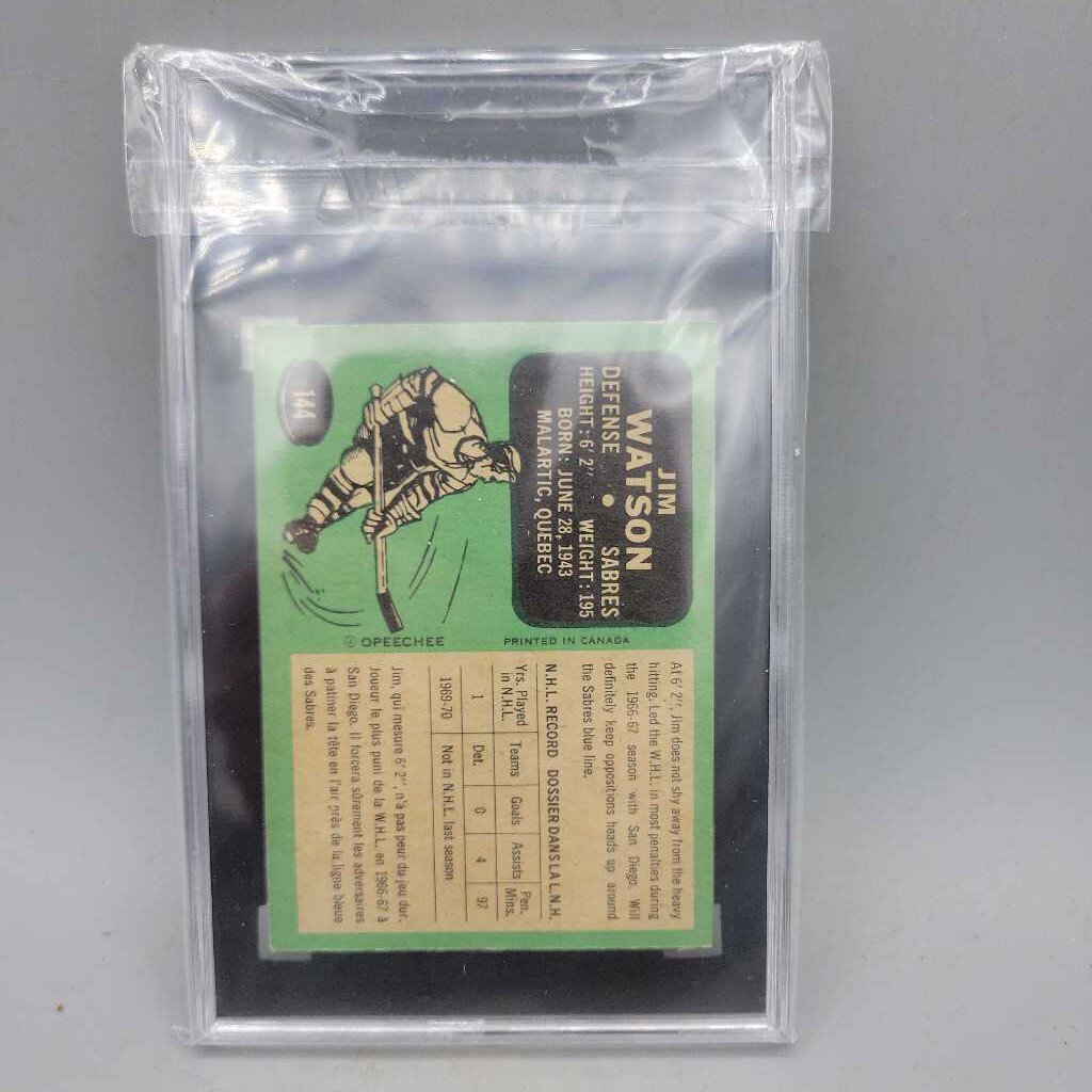 Hockey Card "Jim Watson " Graded 8. (5446)