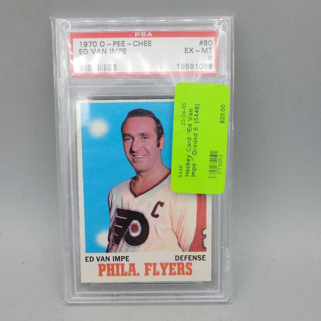 Hockey Card "Ed Van Impe " Graded 6. (5446)