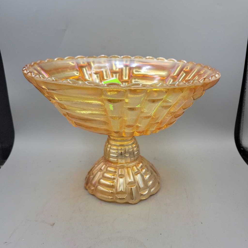 Carnival Glass Marigold Pattern Compote (DEB)