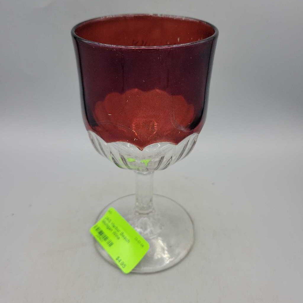 Harbor Beach Michigan Wine Goblet(JAS)