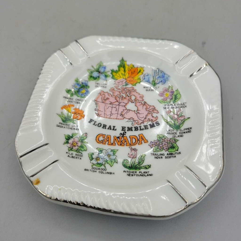 Floral Emblems Canada Ashtray (JAS)