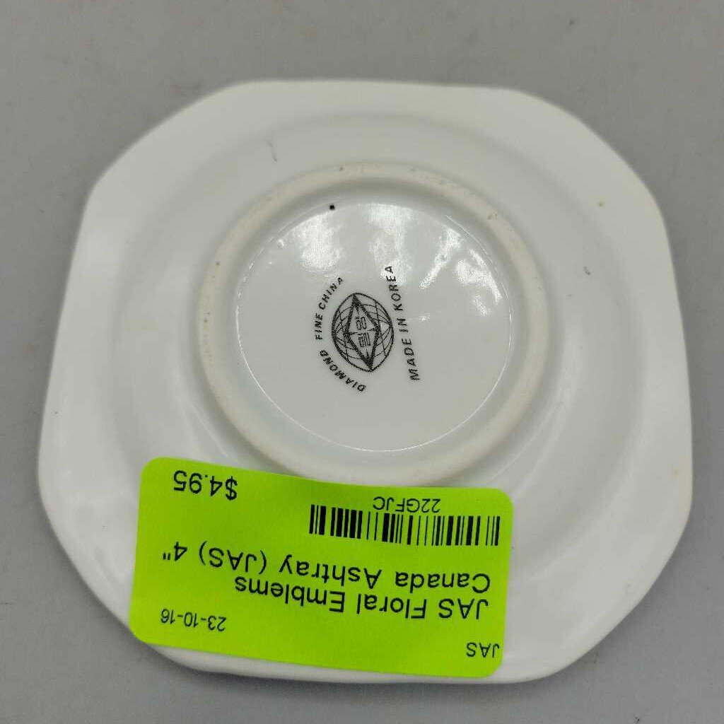 Floral Emblems Canada Ashtray (JAS)