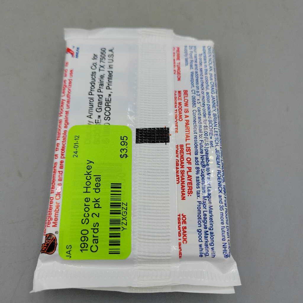 1990 Score Hockey Cards 2 pk deal