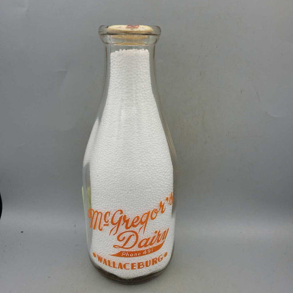 McGregor's Dairy Wallaceburg Milk Bottle Qt (Jef)