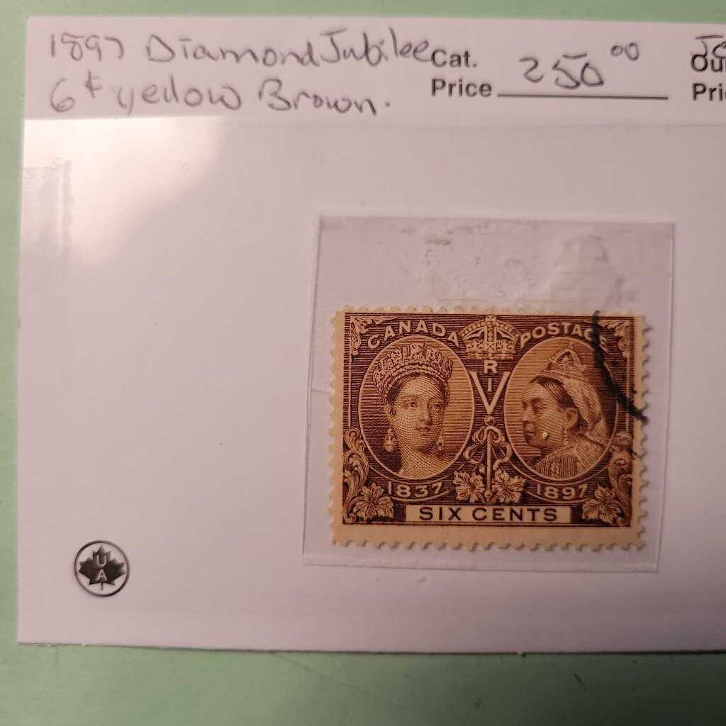 1897 Diamond Jubilee .06 cent Canadian Stamp (Jef)