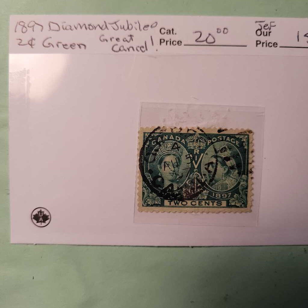 1897 Diamond Jubilee .02 cent Canadian Stamp (Jef)