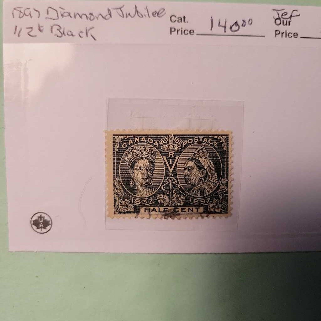 1897 Diamond Jubilee half cent Canadian Stamp (Jef)