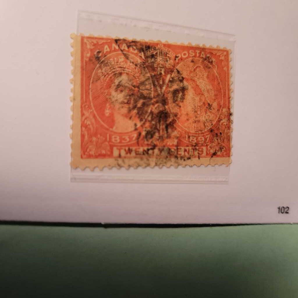 1897 Diamond Jubilee .20 cent Canadian Stamp (Jef)
