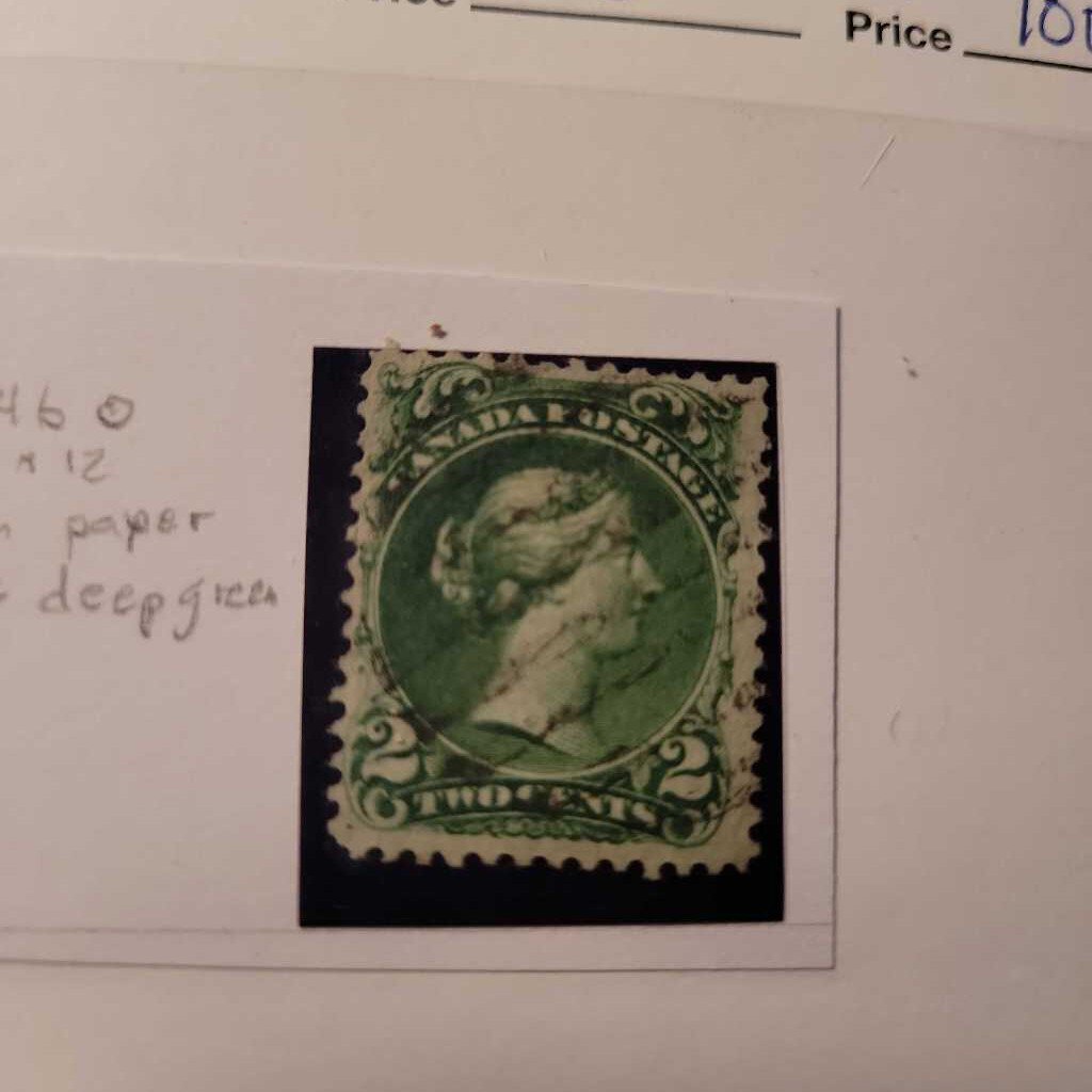 Queen Victoria TWO Cent Large Canadian Stamp (Jef) Scott