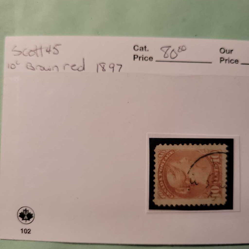 Queen Victoria 1897 Ten Cent Canadian Stamp (Jef) Scott 45