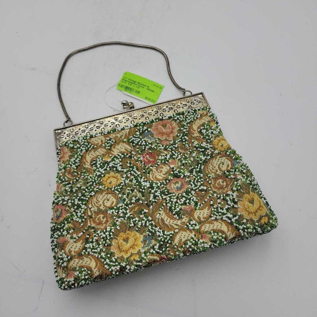 Vintage Beaded & Embroidered Purse - #9298 (VT)