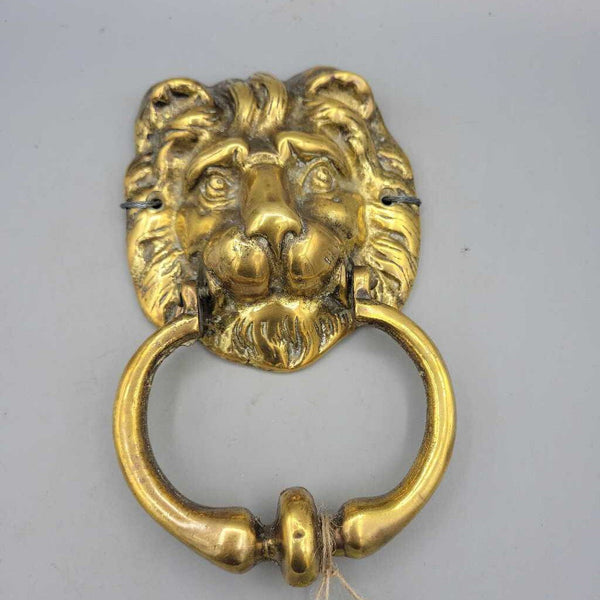 Vintage Solid Brass Lion's Head Door Knocker