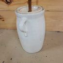 6 Gal Butter Churn Crock With Lid and wooden churn (JAS)