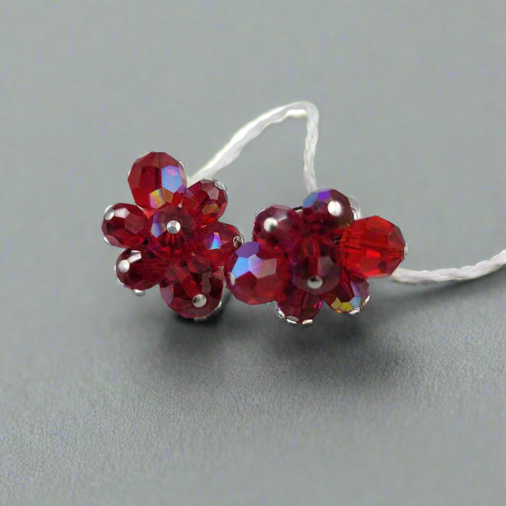 SHERMAN, red crystal earrings (LIND) P1741