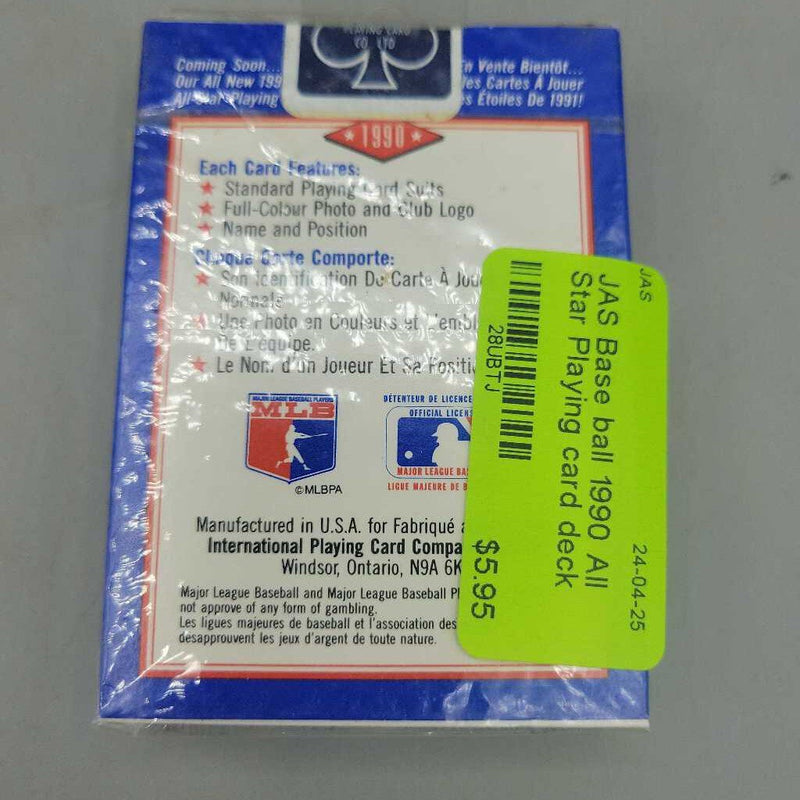 Base ball 1990 All Star Playing card deck (JAS)