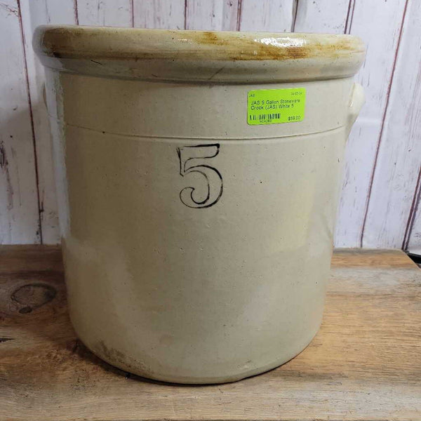 5 Gallon Stoneware Crock (JAS)