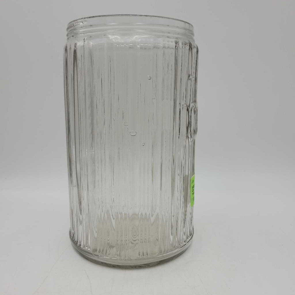 Vintage Hoosier Ribbed Coffee Jar, no lid (US2)