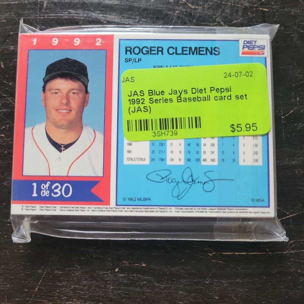 Blue Jays Diet Pepsi 1992 Series Baseball card set (JAS)