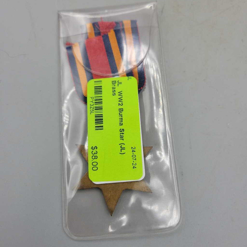 WW2 Burma Star (JL) war memorabilia