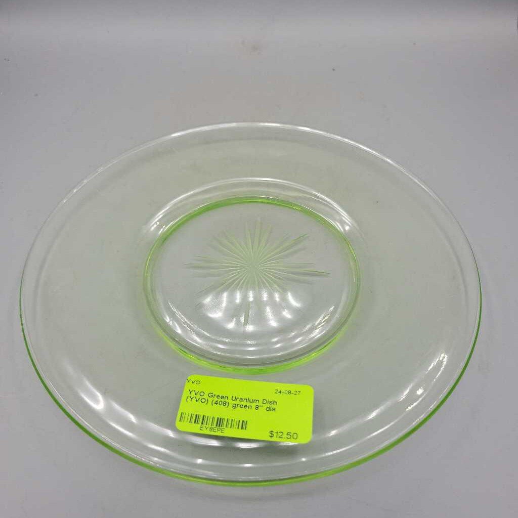 Green Uranium Dish plate (YVO) (408)