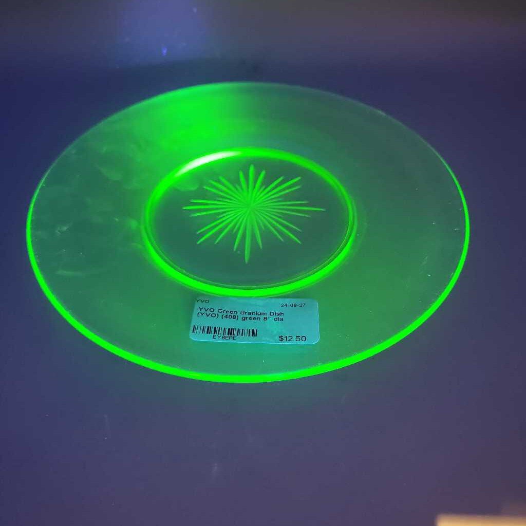 Green Uranium Dish plate (YVO) (408)