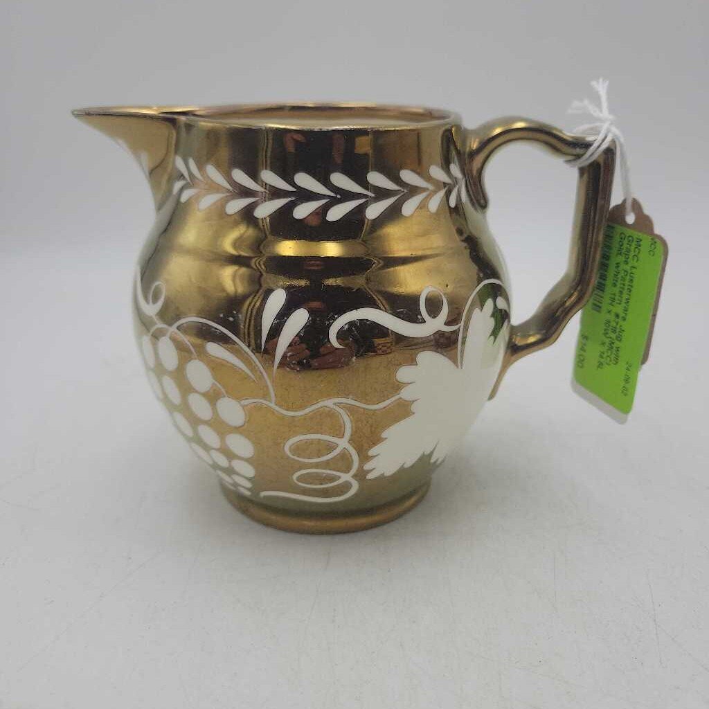 Lusterware Jug with Grape Pattern #718 (MCC)