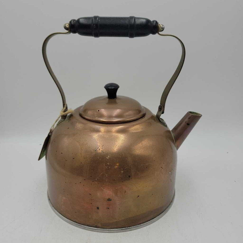 Vintage Copper Kettle w/ Brass & Wood Handle (SAL)