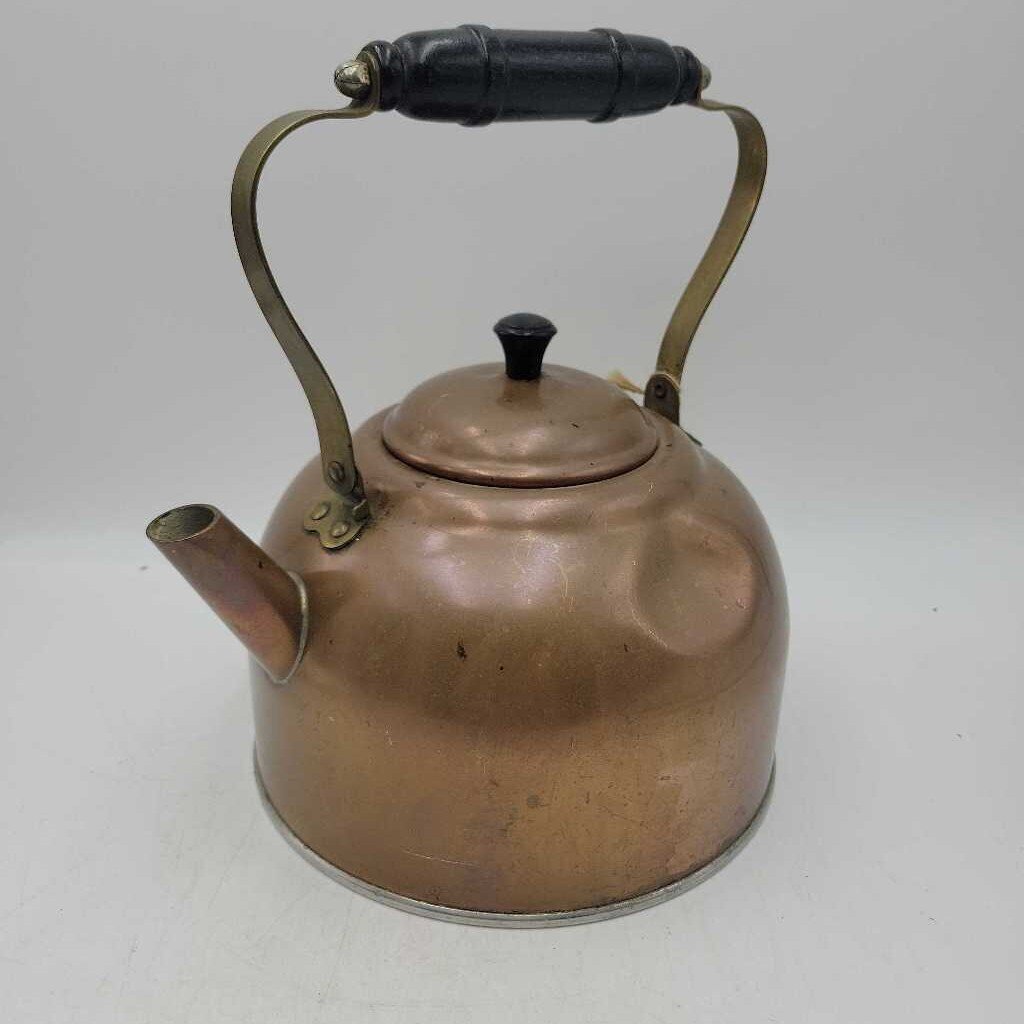 Vintage Copper Kettle w/ Brass & Wood Handle (SAL)