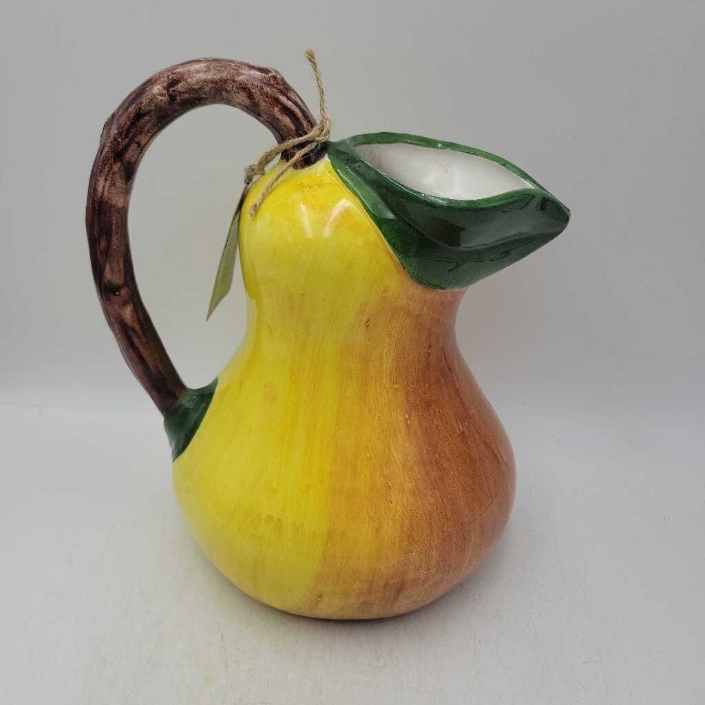 Pear Pitcher Made in Italy 10"H (BG) #84