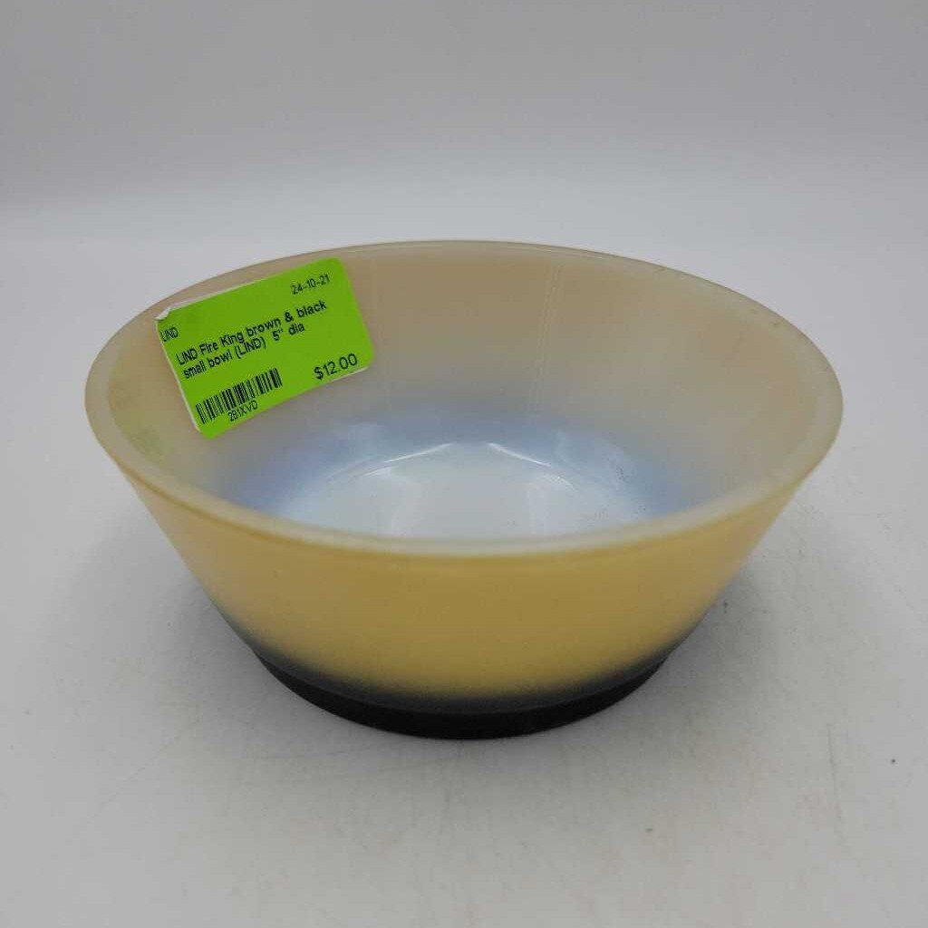 Fire King brown & black small bowl (LIND)