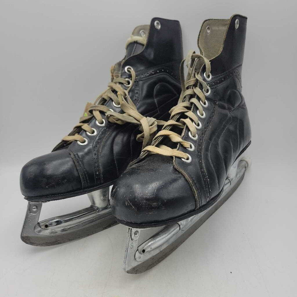 Vintage Black Leather Hockey Skates (SAL)