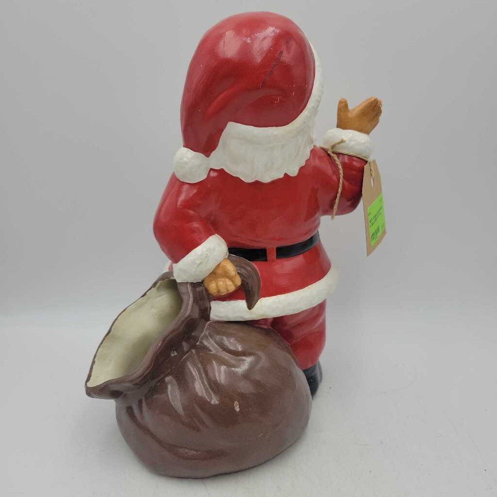 Vintage Waving Santa w Sack (0228)