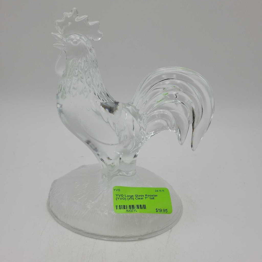 Large Glass Rooster (YVO) (411)