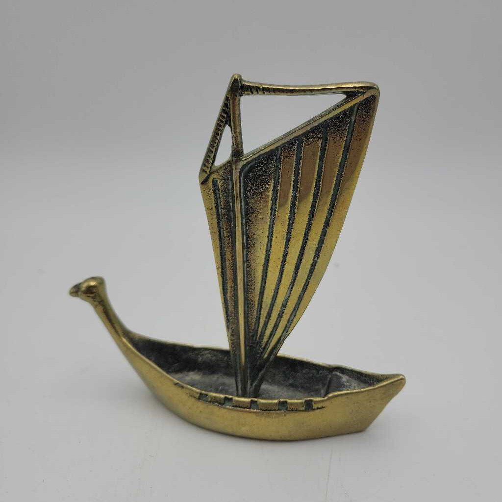 Solid Brass Viking Ship (0328)