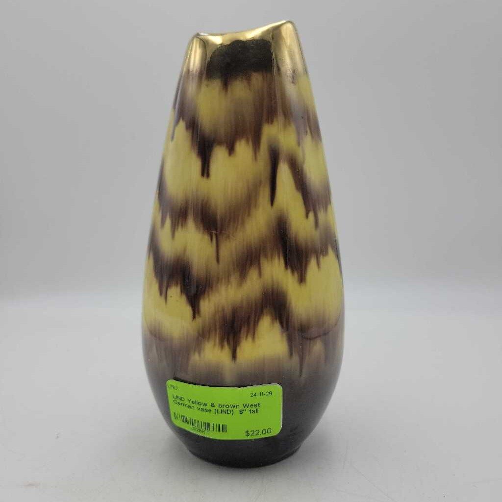 Yellow & brown West German vase (LIND)