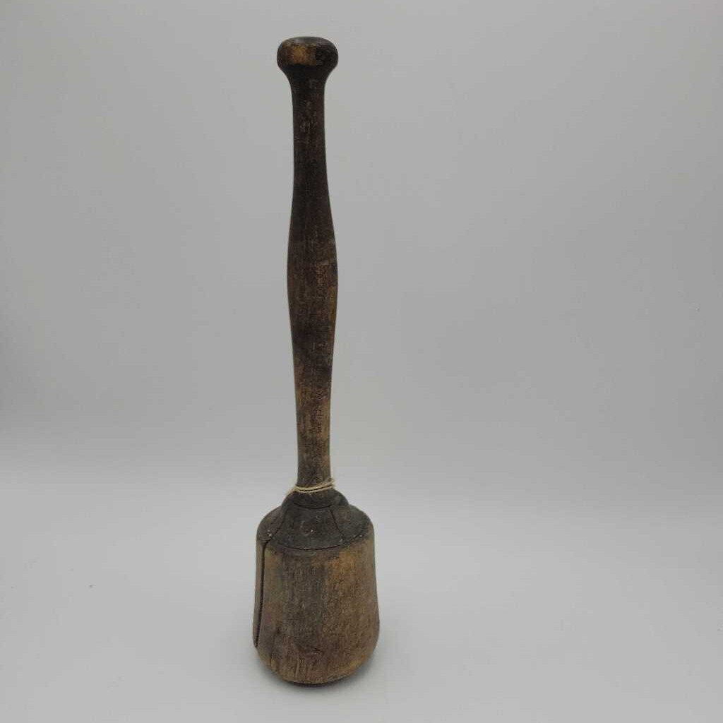 Antique Wooden Potato Masher - 13"H (SAL)