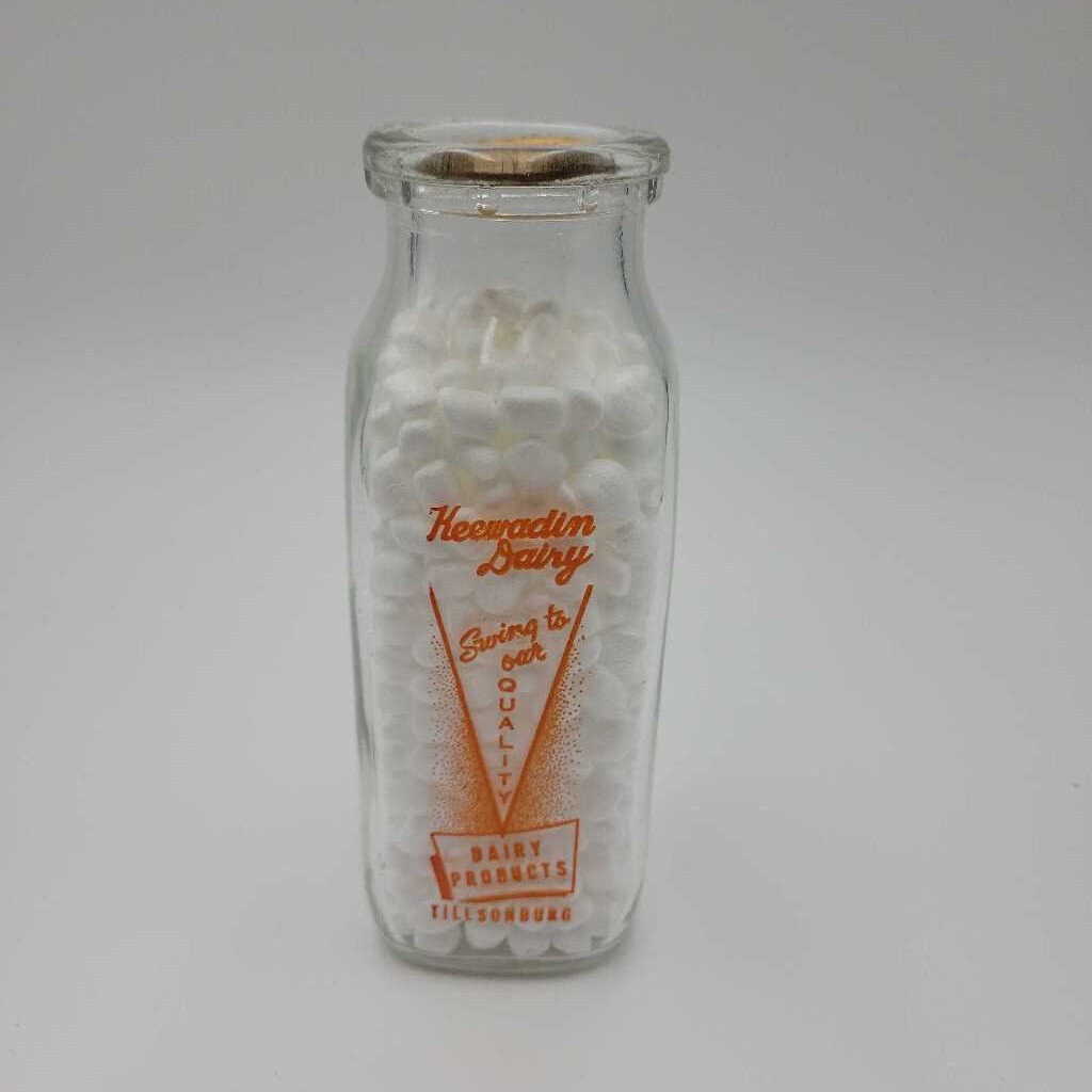 Keewadin Dairy Milk Bottle Tillsonburg (JAS) half Pint